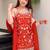 Burgundy color smart embroidered heavy partywear salwar suit