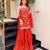 Burgundy color smart embroidered heavy partywear salwar suit