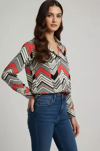 Multy color designer printed super satin fabric elegant printed shirt for girls