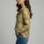 Green color designer printed super satin fabric elegant printed shirt for girls