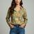 Green color designer printed super satin fabric elegant printed shirt for girls