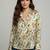 Green color designer printed super satin fabric elegant printed shirt for girls