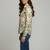 Green color designer printed super satin fabric elegant printed shirt for girls