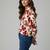 Rust color designer printed super satin fabric elegant printed shirt for girls