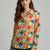 Mustard color designer printed super satin fabric elegant printed shirt for girls