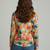 Mustard color designer printed super satin fabric elegant printed shirt for girls