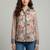 Grey color designer printed super satin fabric elegant printed shirt for girls