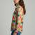 Mustard color designer printed super satin fabric elegant printed shirt for girls