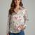 White color designer printed super satin fabric elegant printed shirt for girls