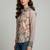 Grey color designer printed super satin fabric elegant printed shirt for girls