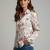 White color designer printed super satin fabric elegant printed shirt for girls