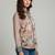 Grey color designer printed super satin fabric elegant printed shirt for girls