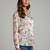 White color designer printed super satin fabric elegant printed shirt for girls