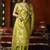 Olive heavy tissue with allover cow butta & fancy tassels saree