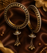 Antique Gold Bangles with Tassels