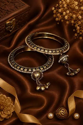 Antique Gold Bangles with Tassels