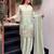 Pista crepe embroidered kurta set for women with pant and dupatta