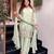 Pista crepe embroidered kurta set for women with pant and dupatta