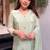 Pista crepe embroidered kurta set for women with pant and dupatta