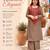 Brown crepe embroidered kurta set for women with palazzo