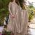 Grey silk blend embroidered kurta set for women with dupatta and pant