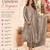 Grey silk blend embroidered kurta set for women with dupatta and pant