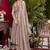 Grey silk blend embroidered kurta set for women with dupatta and pant