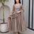 Cream silk blend embroidered kurta set for women with pant and dupatta