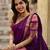  Traditional Ethnic Pink silk blend Lehenga with Deep Purple Pallu and Intricate Gold Zari Detailing