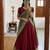  Maroon Traditional Lehenga Choli Set Featuring Intricate Purple and Gold Zari Detailing