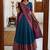  Royal Blue Traditional Lehenga Choli Set Featuring Intricate Purple and Gold Zari Detailing