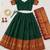  Green Traditional Lehenga Choli Set Featuring Intricate Purple and Gold Zari Detailing