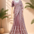 Luxury dusty mauve fendi silk embroidered saree for wedding reception bridal & festive wear