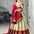 green silk blend woven traditional lehenga-choli