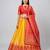 yellow silk blend woven traditional lehenga-choli