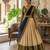 beige cotton silk plain traditional lehenga-choli