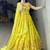 yellow chinon embroidered traditional lehenga-choli