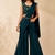 Women’s Designer Star Georgette Ready-to-Wear Palazzo Saree with Sequence Embroidered Stitched Blouse.