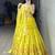 yellow chinon embroidered traditional lehenga-choli