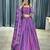 purple georgette stripes print fashion lehenga-choli with free size upto 44