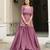 purple chinon plain designer lehenga-choli