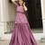 purple chinon plain designer lehenga-choli