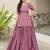 purple chinon plain designer lehenga-choli