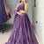 purple silk blend plain traditional lehenga-choli