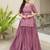 purple chinon plain designer lehenga-choli
