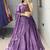 purple silk blend plain traditional lehenga-choli