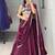 wine silk blend plain traditional lehenga-choli