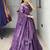 purple silk blend plain traditional lehenga-choli