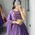 purple silk blend plain traditional lehenga-choli