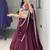 wine silk blend plain traditional lehenga-choli